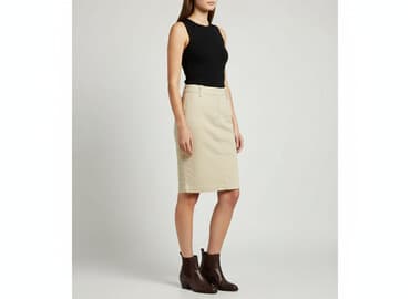 beżowe buty na koturnie ccc: United Colors of Benetton, Spódnica damska, rozmiar M — 7