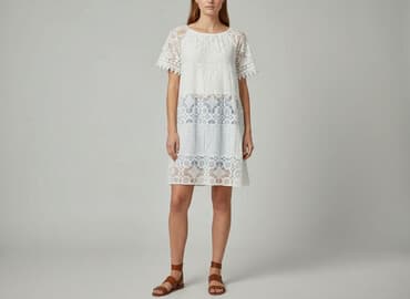 długa sukienka dekolt łódka: Sukienka damska, rozmiar M — 1