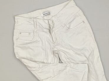 jeansy cropped damskie: Spodnie 3/4 damskie, rozmiar M — 1