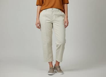 spódnico spodnie lniane: Spodnie 3/4 damskie, rozmiar L — 1