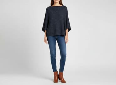 sweter z perełkami zara: Zara, Ponczo damskie, rozmiar M — 6