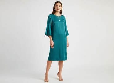 sukienka rozkloszowana dekolt łódka: H&M, Sukienka damska, rozmiar XS — 6