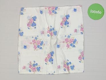 tkanina welur: Chusteczka materiałowa w kwiaty – unisex - Wzór: drobne róże w — 2