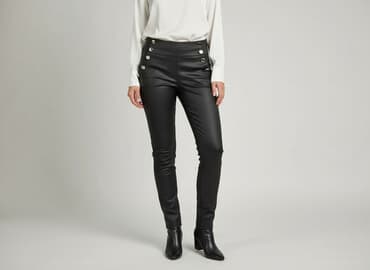 c a spodnie damskie z wysokim stanem: Spodnie materiałowe damskie, rozmiar S — 1