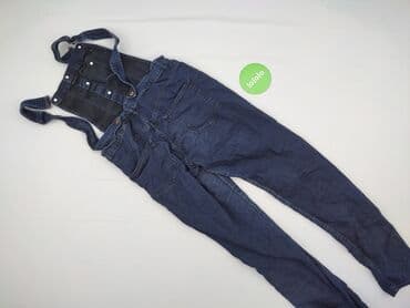 patchworkowe jeansy: H&M Divided, Ogrodniczki damskie, M — 3