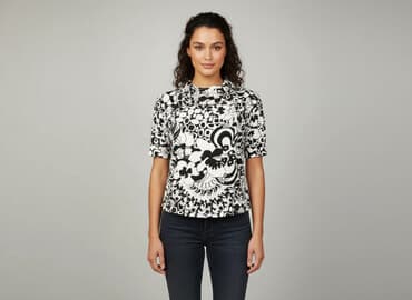 bluzki koszulowe czarne: Bluzka damska, rozmiar L — 6