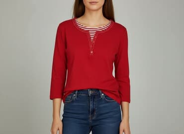 bluza z czerwonym napisem: Bluzka damska, rozmiar S — 6