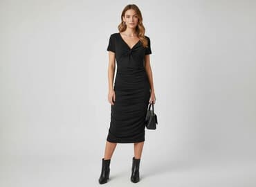 shein czarna sukienka obcisła: Shein, Sukienka damska, rozmiar S — 7