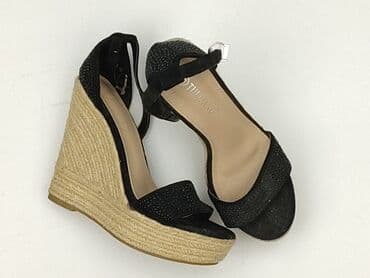 sandały na koturnie prima moda: Tulipano, Sandały damskie, rozmiar 37 — 1