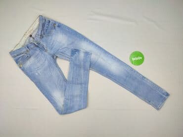 dżinsy guziki równy niebieski codzienny: Jeansy damskie, rozmiar XS — 2