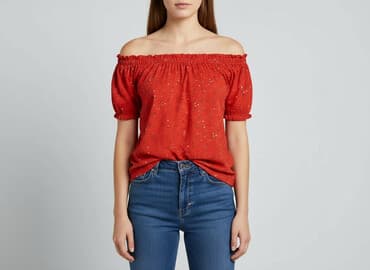 bluzki w paski z serduszkiem: Bluzka damska, rozmiar L — 6