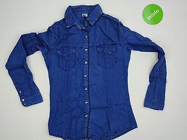 kurtka jeansowa patchwork: Bershka, Koszula damska, rozmiar XS — 2