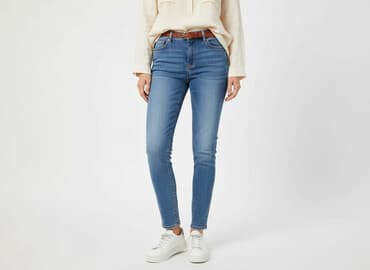 jeansy damskie wyszczuplające: Denim, Jeansy damskie, rozmiar M — 8