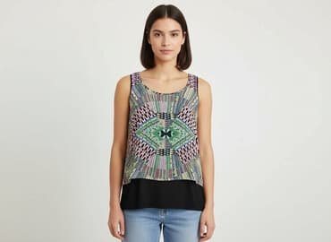 bluzki we wzory geometryczne: Promod, T-shirt damski, rozmiar S — 1