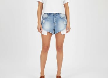 krótkie spodenki damskie jeansowe poszarpane: Szorty damskie, rozmiar S — 6