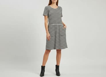 sukienki na wesele marynarkie paski: Sukienka damska, rozmiar S — 5