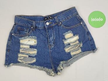 spodenki jeansowe z wysokim stanem pull and bear: PrettyLittleThing, Szorty damskie, rozmiar M — 2