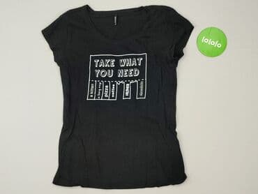 czarne t shirty basic: Sinsay, T-shirt damski, rozmiar L — 2