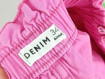 dżinsy z talią paper bag: Denim, Szorty damskie, rozmiar XS — 4