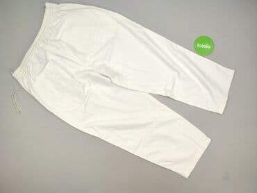spodnie ze ściągaczem na dole: Material trousers for women, size S — 4
