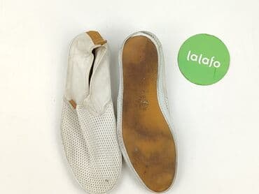 buty rozmiar 41: Białe wsuwane buty męskie typu slip-on - Cholewka: przewiewna — 5