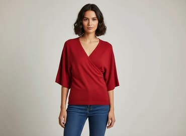 reserved czerwona bluzki: CAMAIEU, Bluzka damska, rozmiar L — 6