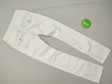 jeansy z asymetrycznym zapieciem: Denim, Jeansy damskie, rozmiar S — 3