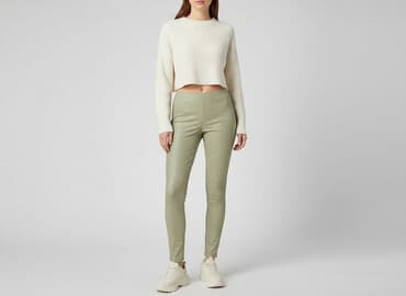 legginsy ocieplane sinsay: Sinsay, Legginsy Ze skóry ekologicznej damskie, rozmiar M — 7