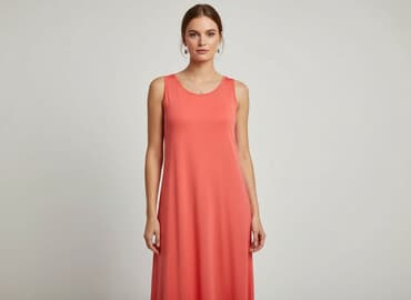 długa sukienka bez dekoltu: Sukienka damska, rozmiar L — 6