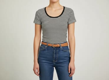 reserved t shirty w paski: T-shirt damski, rozmiar L — 6