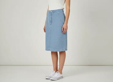 spódnice jeansowe ciemna: Spódnica damska, rozmiar S — 7