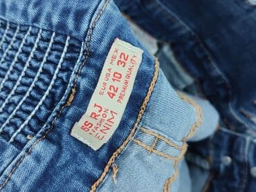 dżinsy z wysokim stanem czarne: Fashion Jeans, Szorty damskie, L — 4