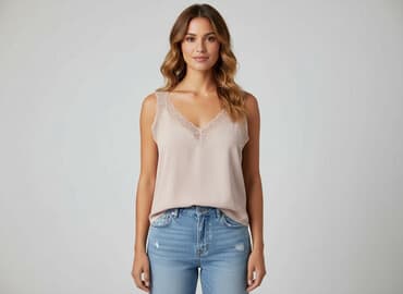 bluzki róża: H&M, Top damski, rozmiar L — 7