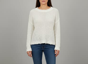 sweter z dużymi oczkami: Sweter damski, rozmiar S — 7