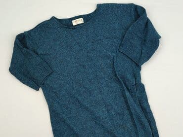 długi sweter sukienki: Indigo, Sukienka damska, rozmiar S — 1