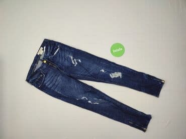 jeansy 7 8 z wysokim stanem: H&M, Jeansy damskie, rozmiar S — 2