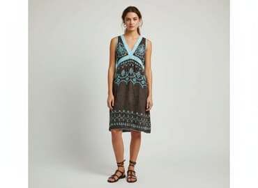 sukienki beżowe midi: Sukienka damska, rozmiar S — 6