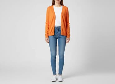 pomarańczowa marynarka mohito: Colours of the World, Kardigan damski, rozmiar M — 6