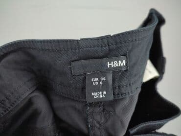 spodnie brazowe hm: H&M, Spodnie materiałowe damskie, S — 4