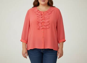 eleganckie bluzki andżela: Andrea, Bluzka damska, rozmiar 5XL — 7