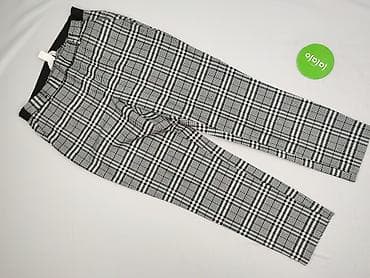 bluzki w pepitke: Damskie spodnie w kratę – czarno-białe, fason cygaretki - Wzór — 2