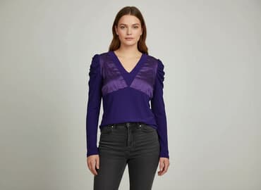 satynowy top pod marynarkę: Bluzka damska, XL — 7