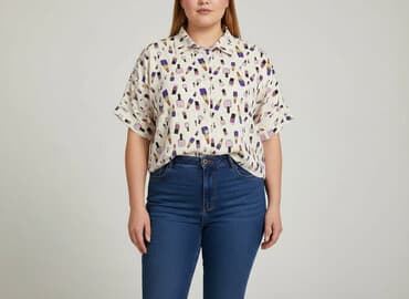 bluzki damskie z napisami: Сорочка жіноча, розмір 5XL — 1