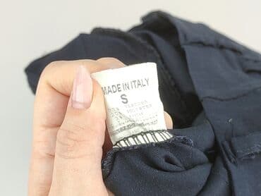 jeansy damskie podarte: Material trousers for women, size S (EU 36) — 4