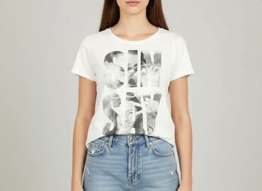 Sinsay, Women`s T-shirt, size S at lalafo.pl Sinsay, Women`s T-shirt, size S