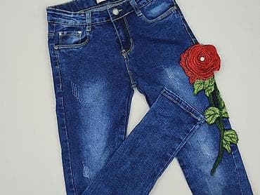 cekinowy top stradivarius: Spodnie jeansowe, 12 lat, 146/152, stan - Idealny — 1