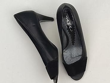kotyl buty: Czarne szpilki peep toe JANAL – rozmiar 36 - Klasyczne czarne — 1