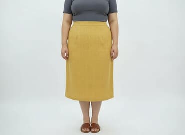 spódniczka musztardowa: Spódnica damska, rozmiar 5XL — 5