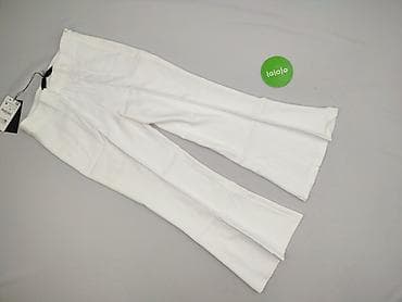 biale klapki a: Zara, Spodnie materiałowe damskie, rozmiar M — 2
