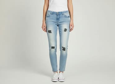 jasne damskie jeansy: Denim 1982, Jeansy damskie, rozmiar M — 7